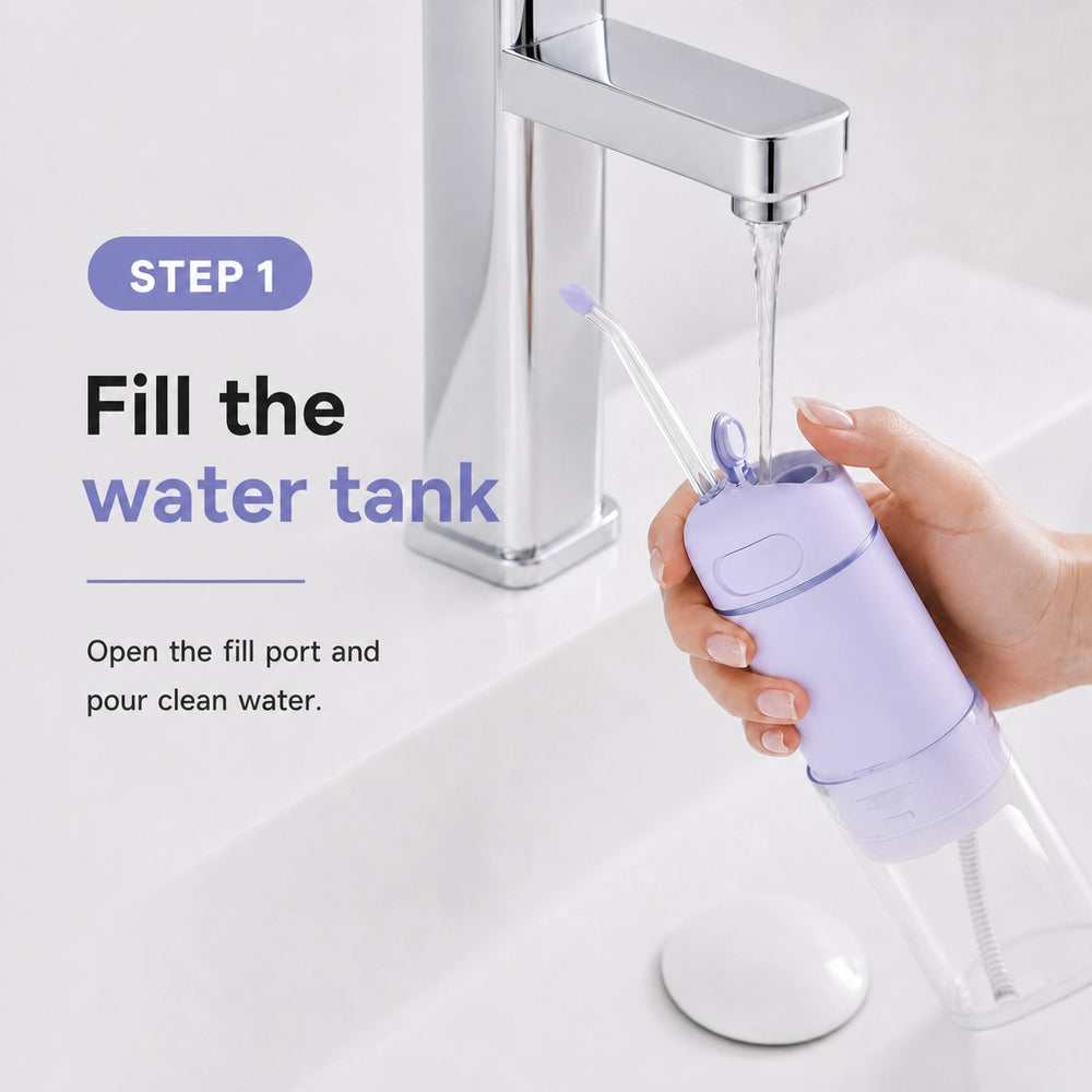 Fill the detachable A30 Pro water tank