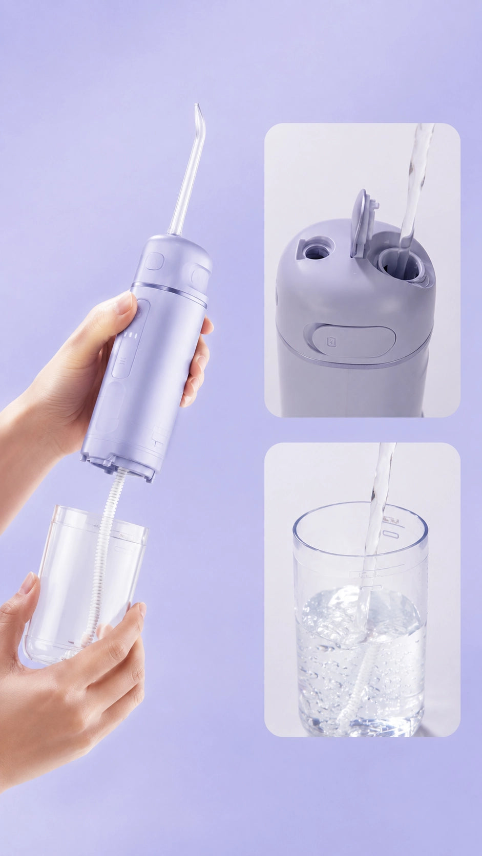 Close view of the A30 Pro 165 mL water tank