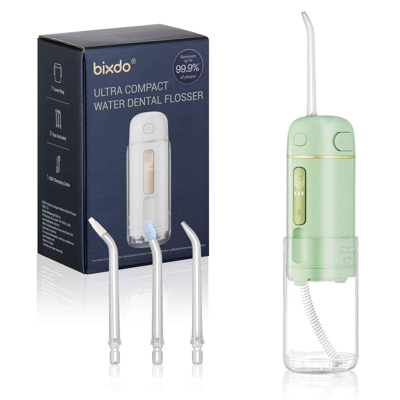 bixdo A30, Portable Water Flosser, Mini Travel Cordless Oral Irrigator