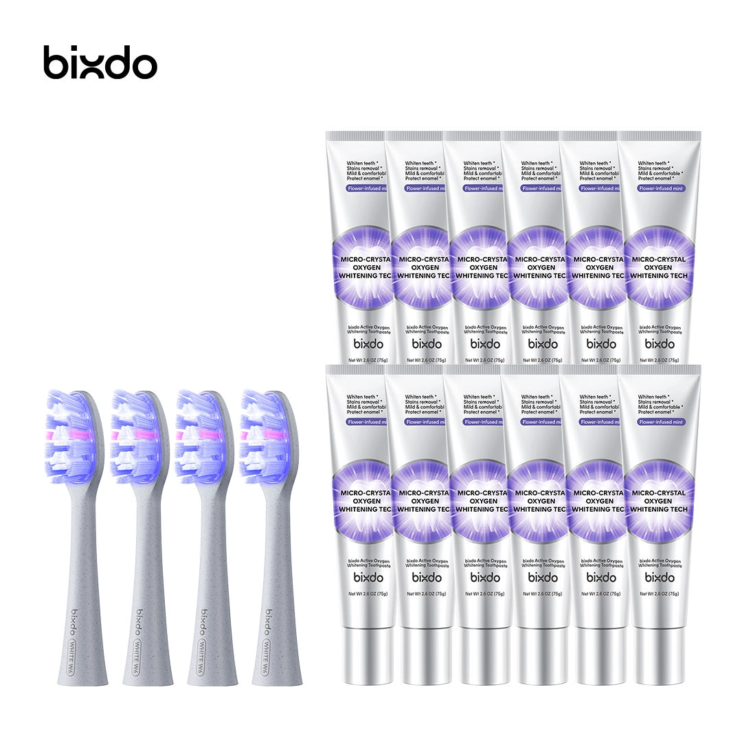 bixdo® Glossonic™ Brush Head for Glossonic Brush PRO | 2 & 4 Packs