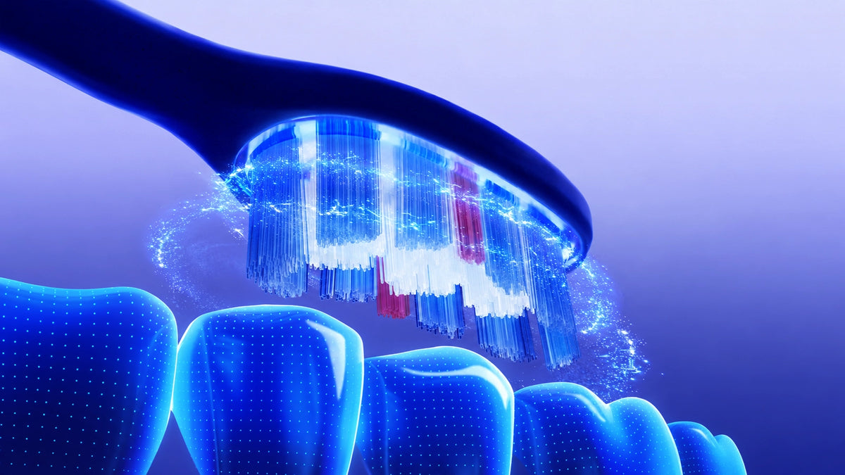 Glossonic Brush PRO blue light detail