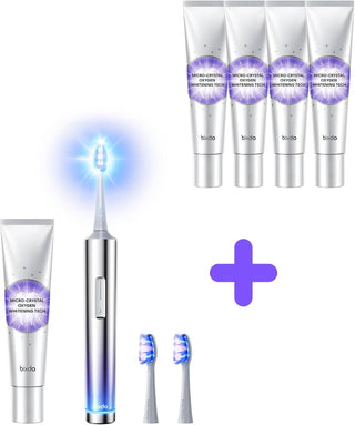 W60 Blue Light Whitening Electric Toothbrush + Pap Whitening Toothpaste (4 Pack)Pre - sale: Sept 1st