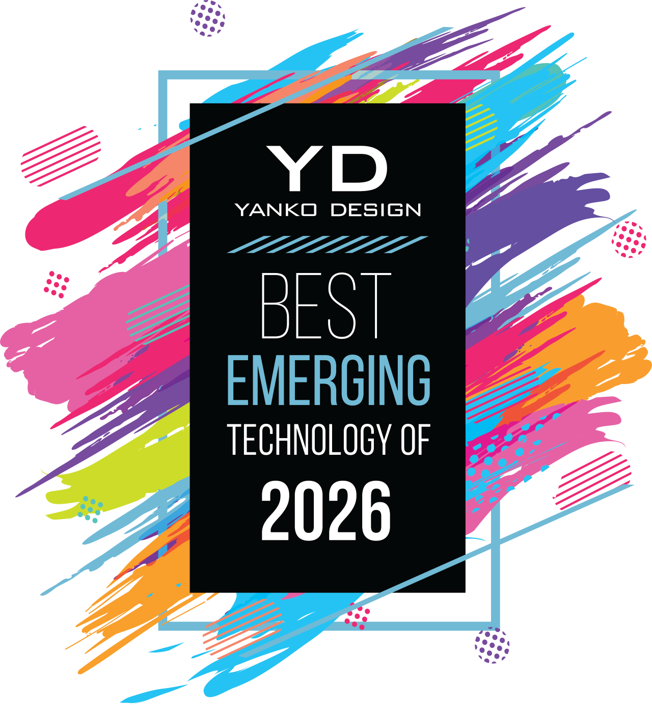 Yanko Design Best Emerging Technology of 2026 award badge